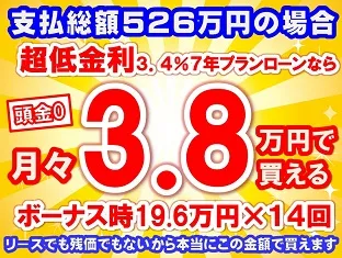 526万円未使用車のお支払い例