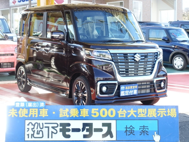 静岡県のスズキ スペーシアカスタム ハイブリッドxsターボは未使用車 新古車 中古車大型展示場 松下モータース No 106