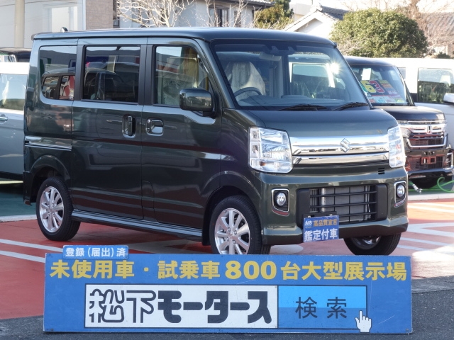 静岡県のスズキ エブリイワゴン Pzターボ 標準ルーフは未使用車 新古車 中古車大型展示場 松下モータース No 167