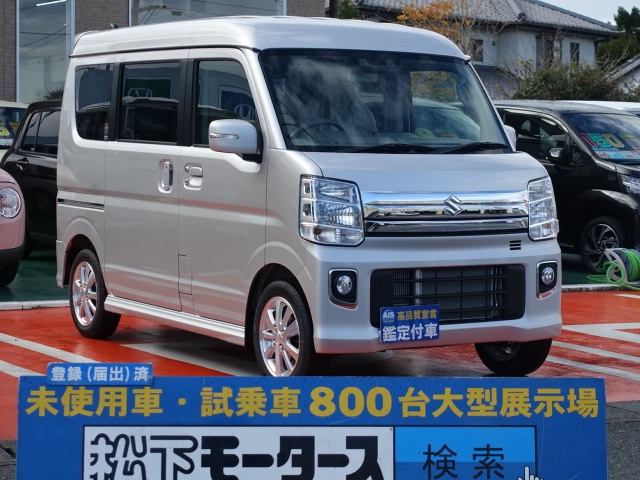 静岡県のスズキ エブリイワゴン Pzターボスペシャル ハイルーフ ４ｗｄ バックカメラ付きは未使用車 新古車 中古車大型展示場 松下モータース No 173