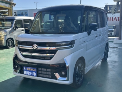 新型スペーシアカスタム(スズキ)届出済未使用車 前方