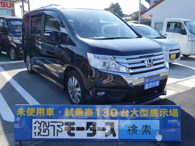 ステップワゴンスパーダ Sタイプ ホンダ 中古車は静岡県 松下モータース ２４年式ホンダステップワゴンスパーダ！人気の黒！非常に程度の良い中古車です！とってもお買い得です！  [NO:3970]